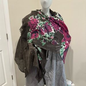 Large Virginia Johnson merino Wool Shawl